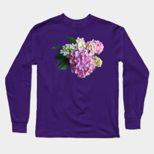 Hydrangeas - Pastel Hydrangea Long Sleeve T-Shirt